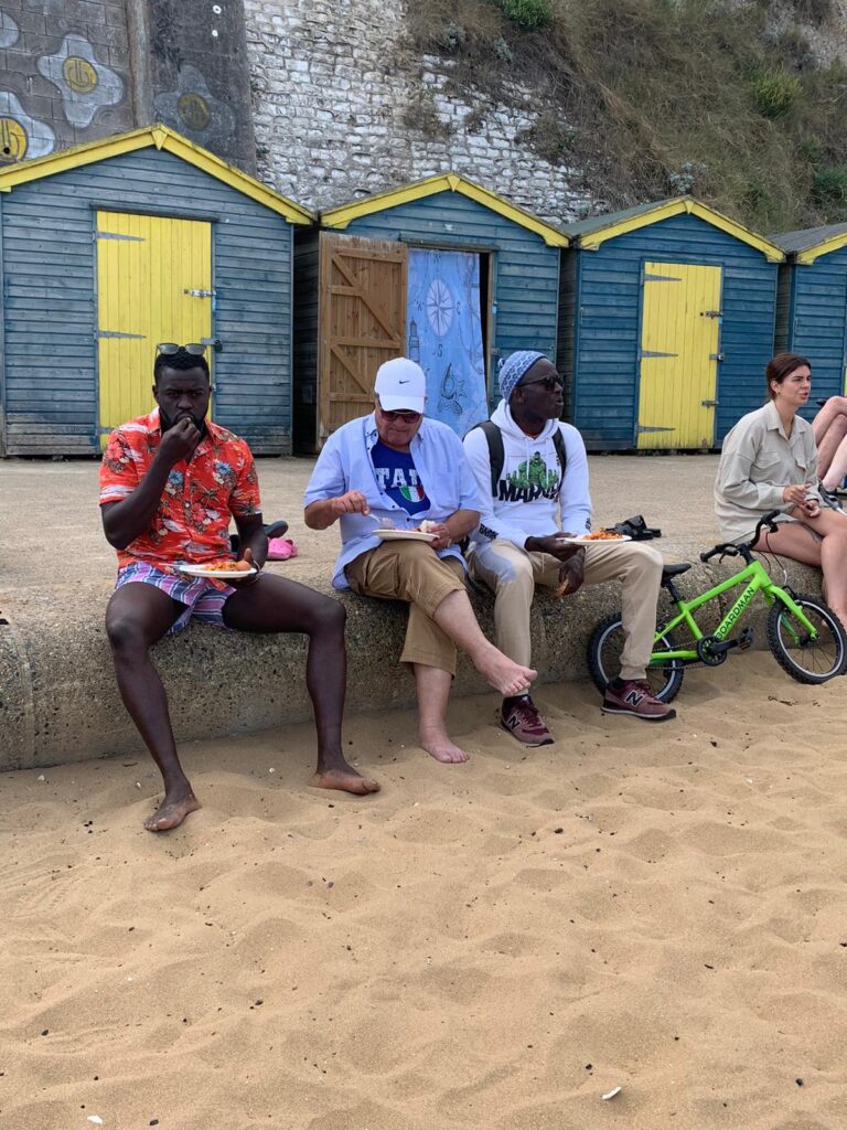 Men on beach
